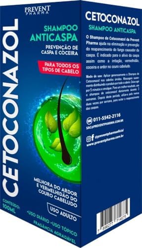 Shampoo Cetoconazol Prevenção Anticaspa Coceira Vermelhidão 100ml Prevent Pharma