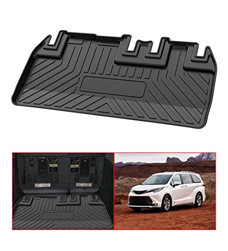Sienna Cargo Mat - Compatible With 2011-2019 Toyota Sienna，All Weather Rear Cargo Liners Trunk Tray Floor Mats，3D Tech Waterproof Durable Odorless Tpo Accessories(Without Power Folding 3Rd Row Seats) #TOP10