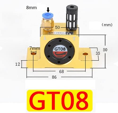 Miniatura 4 de GT8 18" vibradores neumáticos de turbina, vibrador industrial silencioso de oro de la turbina para la tolva de oro con silenciador libre, vibradores