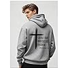 GXJIXf I Can Do All Things Through Christ Hoodie, Cross Sweatshirt, Christian Hoodies, Fleece Lining, for Women & Men (Black,XXL) #3