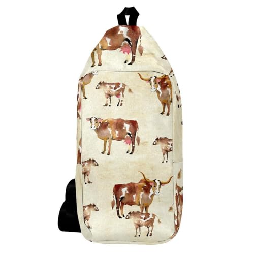 Sac à dos à bandoulière pour vos randonnées et sorties urbaines à motif Highland