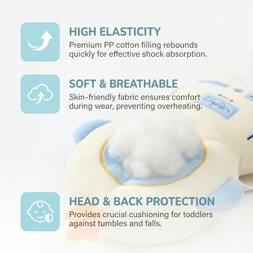 Image of Baby Head Protector Backpack - Soft & Lightweight Head Protection Pillow for Bebe Walking and Crawling Astronaut