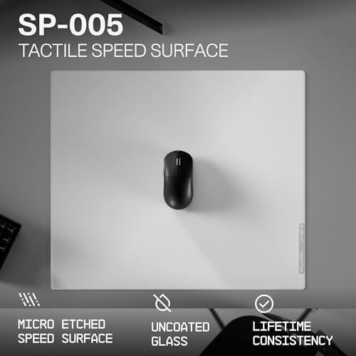 Image of WALLHACK SP-005 White Gaming Mouse Pad Speed Control Balance Large Size E-Sports Smooth Low Friction Tempered Glass Ultra Thin Durable Anti-Slip Carrying Carrying Case Maintenance Kit SkyPAD