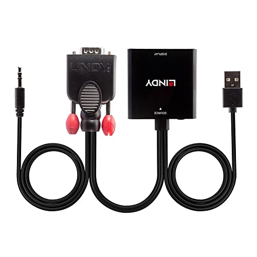 LINDY VGA & Audio to HDMI Converter, Black - Image 2