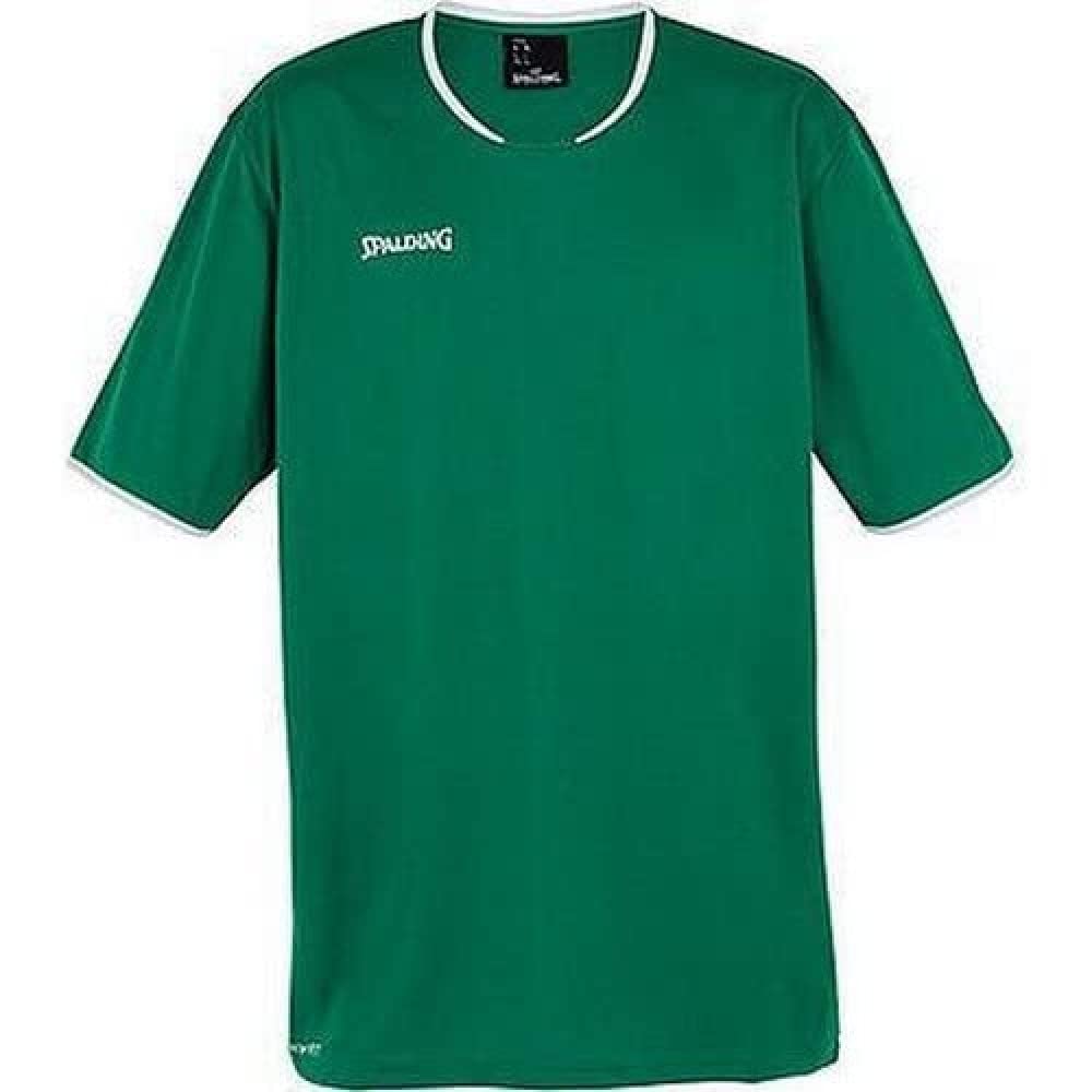 Spalding Men Move Shooting S/S Shirt - Lagune/White, X-Large
