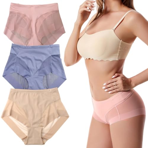 Bragas sin costuras de seda de hielo evitan roces con control de barriga suave 6
