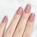 LINSSQ Glossy Beige Pink Press on Nails,Short Squoval False Nails,Beauty Solid Color Manicure Reusable UV Gel Fake Finger Nail Art for Daily Office Party 24pcs