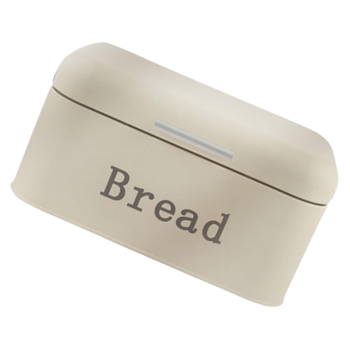 TEHAUX Scatola Porta Pane in Metallo Antiruggine con Coperchio Ribalta Contenitore Ermetico per Conservazione Pane Fresco Bauletto da Cucina per Tavolo Resistente e Pratico per Casa e