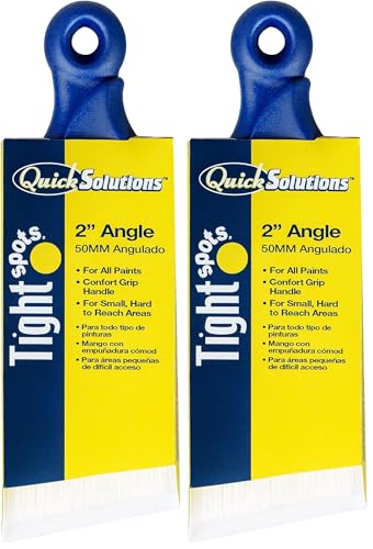 Bestt Liebco 690289500 QS 2' Short Rubber Handle Angle Brush/Roller/Applicator, White (Pack of 2)