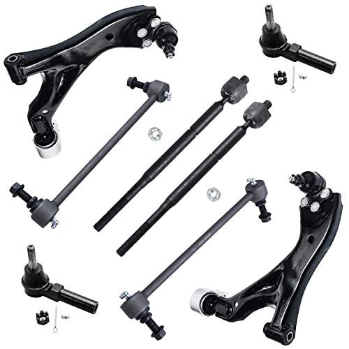 Detroit Axle - Complete 8pc Front Suspension Kit forChevy Equinox Torrent & Vue - Both (2) Front Lower Control Arm & Ball Joint, All (4) Inner & Outer Tie Rod, 2 Front Sway Bar Link