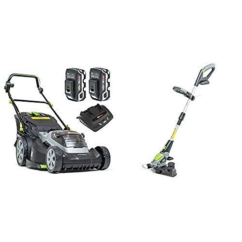 Murray IQ18WM44 Cortacésped Litio, 2X18V (36V), Incluyendo 2X5Ah Baterías y Doble Cargador, 44 Centímetros + Cortabordes 18V de Litio-Ion IQ18GT, Anchura de Corte 30 Centímetros, sin batería