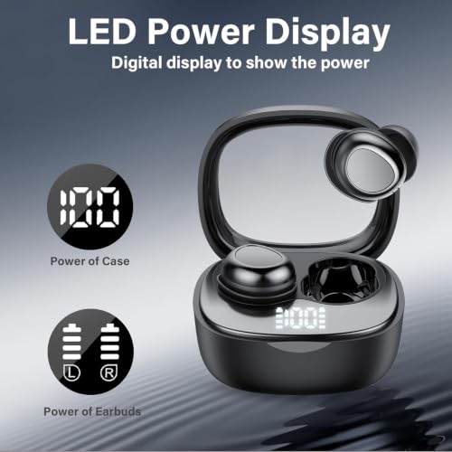 Image of Wireless Earbuds, Hybrid ANC 40dB Noise Cancelling Headphones, 50H Playtime, Bluetooth 5.4, 10mm Drivers with 5 EQ, ENC Dual Mic, IPX7 Waterproof, Digital Battery Display iOS /Android Sport /Sleep