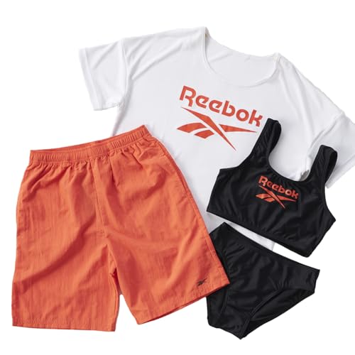 Amazon.co.jp: [リーボック] 水着 4点セット ビキニ Tシャツ ハーフ