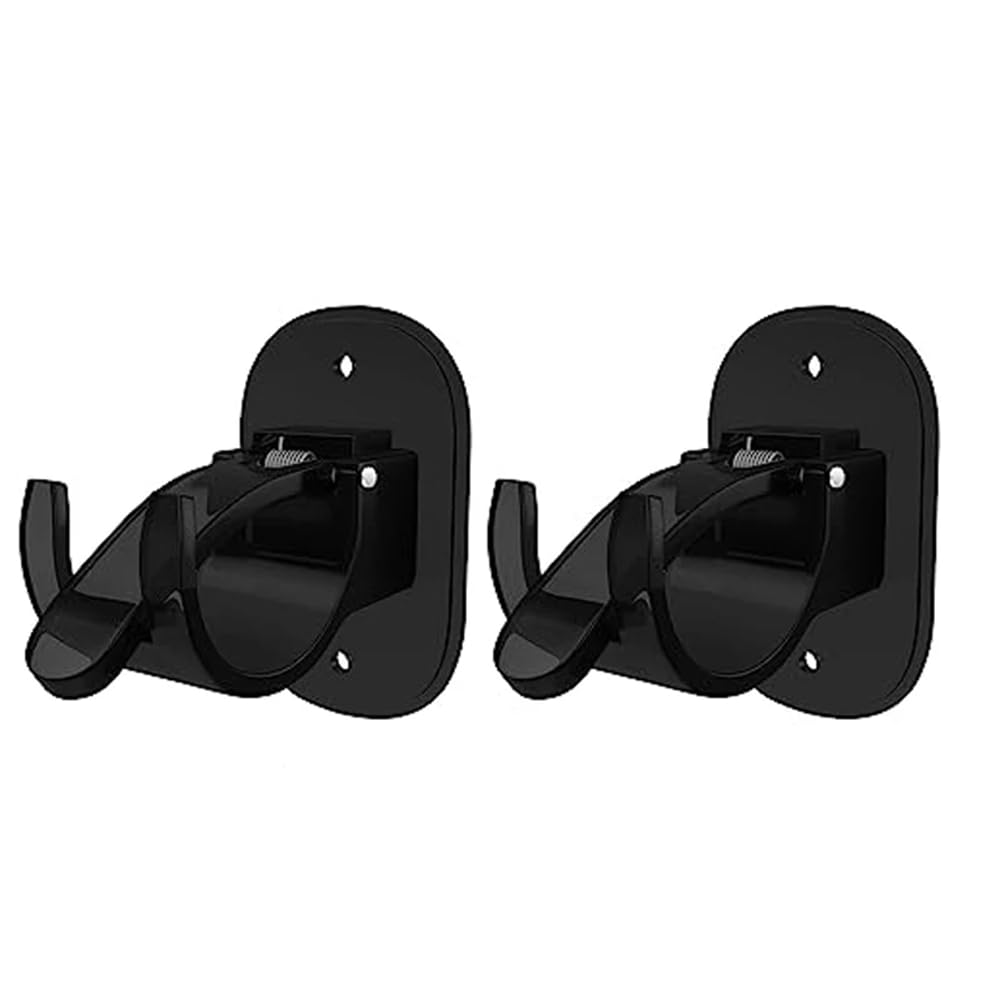 CTRLZS 4PCS Curtain Rod Brackets No Drilling Curtain Rod Holders Self Adhesive Curtain Rod Hooks Nail Free Adjustable Easy to Use,C