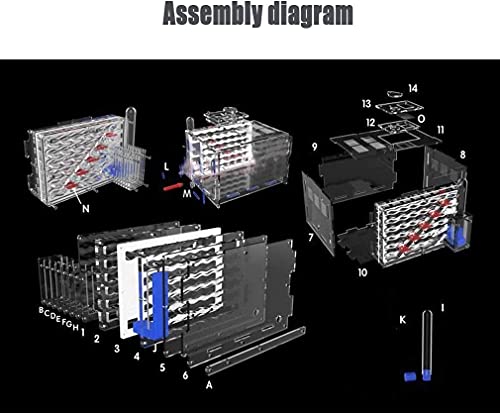 TYSJL Mierenboerderij, miernestformicarium om live mierenhabitat te observeren, transparante acryl mierbehuizing nestdoos, mieren huis voor het voeden van mieren (Color : -, Size : -) - Afbeelding 7