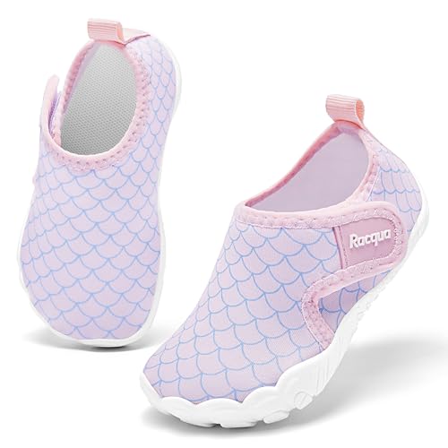 Racqua Toddler Boys Girls Water Shoes Slip-On Quick Dry Aqua Kids Shoes Lightweight Breathable Swim Shoes(Toddler/Little Kid)2