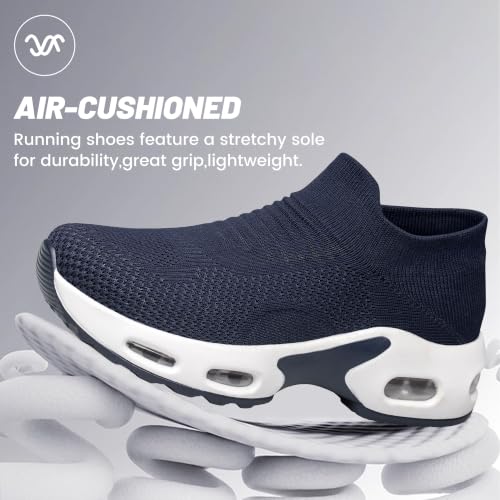 Image of YHOON Women's Walking Shoes Slip-On - Comfortable Work Shoes for Standing All Day, Breathable Air Cushion Nursing Sneakers