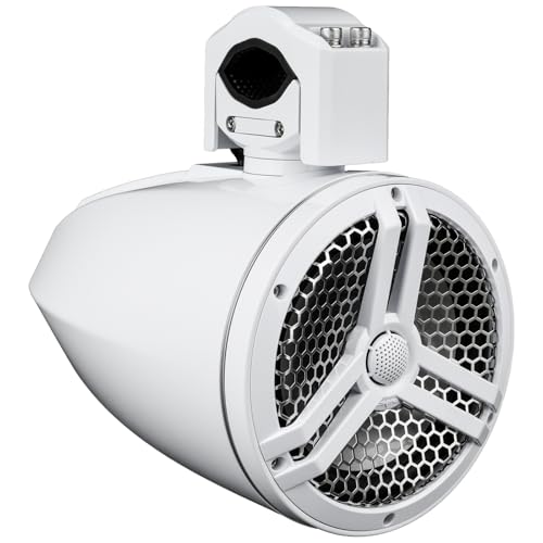 Image of Skar Audio SK8M-TWR 8 inch 2-Way Marine Full Range 500 Watt Coaxial Speakers, Pair (White)
