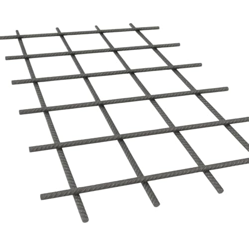 FORTUNATO Rete Elettrosaldata Edilizia Recinzioni Filo Ferro Grezzo Ø 5 mm Maglia Regolare 20 x 20 cm Foglio 1,5 x 1 m