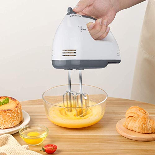 Image of Easy Mix Electric Hand Mixer | 7 Speed Variable Control Handheld Mixer | Powerful 260 Watt Motor with High-Speed Beaters for Baking, Whipping & Mixing