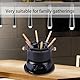 Käsefondue Topf Aus Gusseisen, Gusseisen-Fondue-Set, Hot Pot Schmelz Tiegell, Mit Spritzwassergeschützte, Kohlenstoffstahl, Mit 6 Gabeln, für Die Zubereitung Von Suppe Käse Schokolade Käsefondue