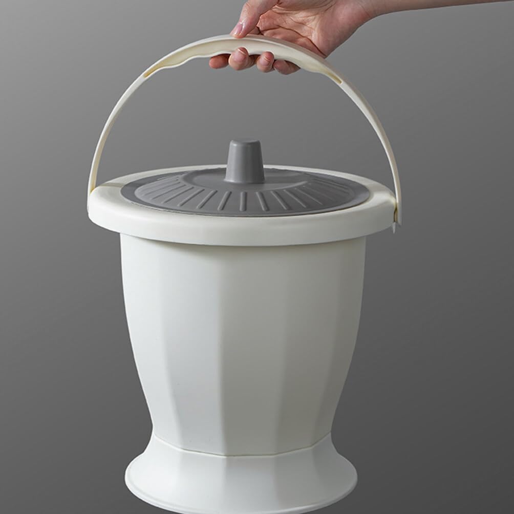 Vaso Da Notte Con Coperchio E Manico - Orinatoio Unisex In Plastica, 1.5L, Verde, Per Anziani E Bambini