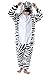 ULEEMARK Tutina Ragazzo e Ragazza Bambini Onesies Pigiama Pigiameria Sleepwear Nightclothes Anime Cosplay Halloween Costume Attrezzatura Animale Carnevale Unisex Zebra per Altezze da 90 a 148 cm
