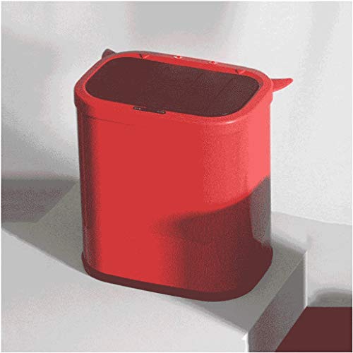 Bote de basura automático con tapa 10L blanco