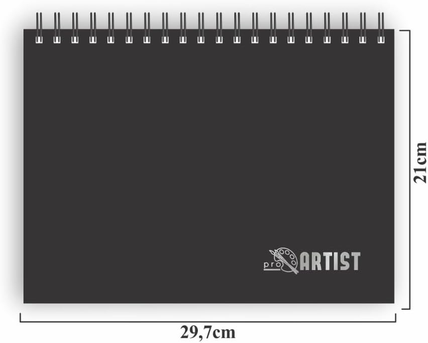 Caderno Sketchbook Capa dura A4 40 Folhas 150 g/m² acabamento em wire-o