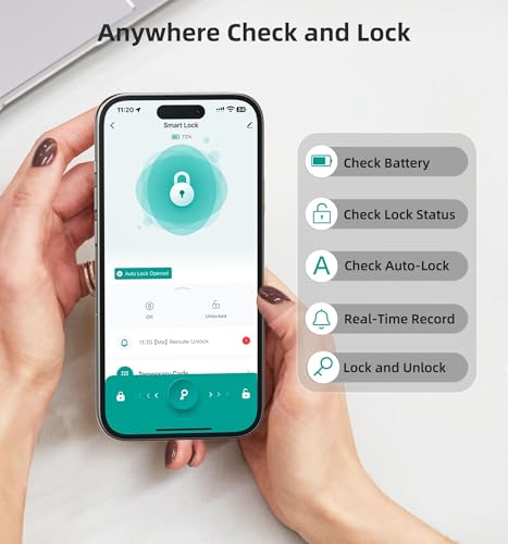 WiFi Smart Lock Front Door - HEANTLE Keyless Entry Door Lock - image 3