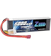 Zeee 4S 14.8V Lipo Battery 6000mAh 60C Soft Case Battery with Deans Plug for RC Plane DJI F450 Qu...