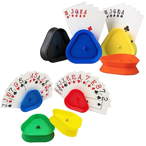 CHUANGOU Suporte de cartão de 8 peças, suporte de plástico para crianças, adultos, pessoas idosas.