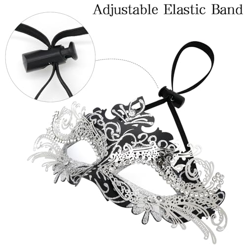 Image of Coddsmz Couple Masquerade Mask Set - Venetian & Mardi Gras Mask for Women & Men