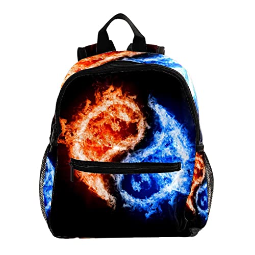 Sac à dos pour garçons style rétro yin yang multicolore enfant