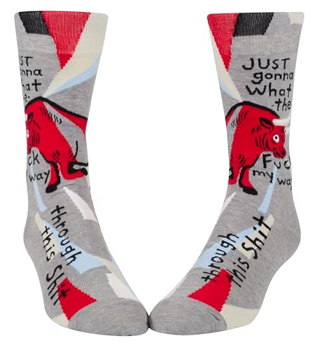 Just Gonna What The F*ck My Way Through This Sh*te | Men's Crew Socks | Blue Q2