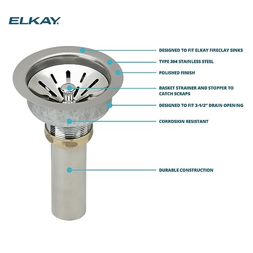 Kit de desagüe Deluxe Elkay LK99FCS en acero inoxidable miniatura 3