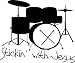 Stickin' with Jesus Vinyl Wall Art, Drummer, Drum Set Decal
