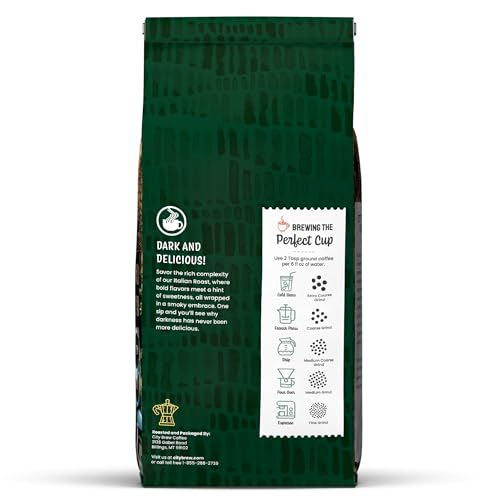 City Brew Italian Roast Café en Grano 12 oz miniatura 3