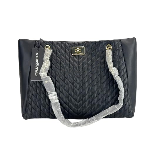 KARL LAGERFELDParis Agyness Tote, BLK/Gold, Blk/Gold