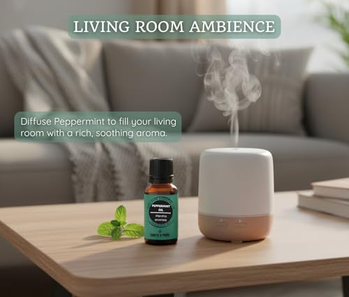 Image of Earth N Pure Ceramic Diffuser Burner with 10Ml Peppermint Essential Oil | 2 Tea Light Candles | Perfect for Gift Set