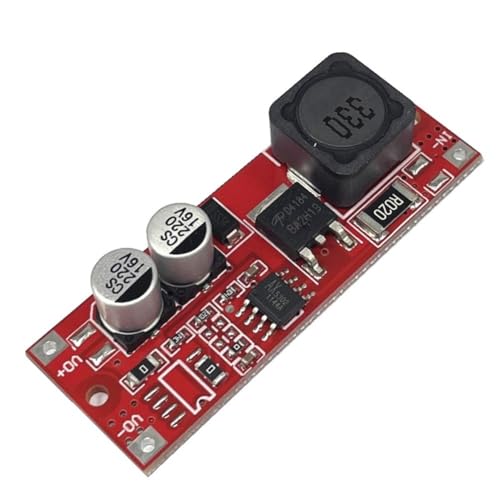 SageFurned DC-DC para módulo convertidor Boost de 3,7-5 V a 9 V/12 V/15 V, fuente de alimentación, convertidor de voltaje con 91% de eficiencia, rojo, 60 x 19 x 8,5 mm