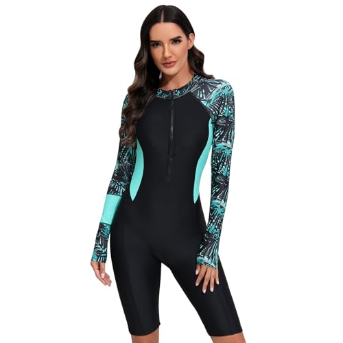 IMEKIS Rashguard Swimsuit for Women 2024: Boyleg Rash Guard Long