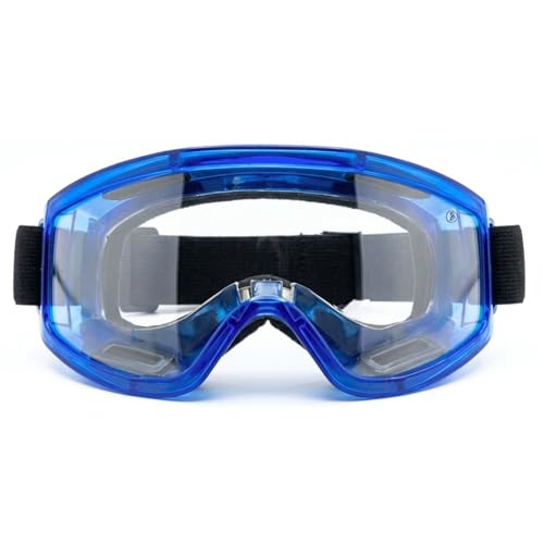 Image of Premium Adult Motocross Dirt Bike Racing, Cycling Goggles - Transparent Lens, Adjustable Strap with Extra Back Padding for Comfort
