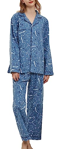 Pyjama en coton brossé chaud à manches longues flanelle femme CHUNG