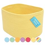 Top 10 Best Yellow Basket Reviews & Comparison | Updated 15 OrganiHaus Woven Storage Baskets for Organizing, Cotton Rope Organizer Bins for Shelves, Closet & Nursery, Dog Toy Basket, Decorative Bins for Toys, Towels & Books - 15x10x9, Yellow