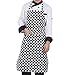 JILIHOU Regulowana pół długości fartuch dla dorosłych w paski hotel restauracja kuchenna fartuch kuchenny kucharz fartuch z 2 kieszeniami Fartuch Kuchenny (Color : B, Size : One size)