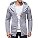 Sudadera Hombre Empalme Chaqueta De Trinchera Sólida con Capucha Cárdigan Manga Larga Outwear Blusa Sudaderas con Capucha De Diseñador
