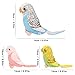 WQY GroceryShop 3 Pcs Budgerigar Plush Toy, 5.5 inches, Parakeet Plush Toy, Budgie Soft Toy, Bird Stuffed Animal for Kids, Blue and Green and Pink