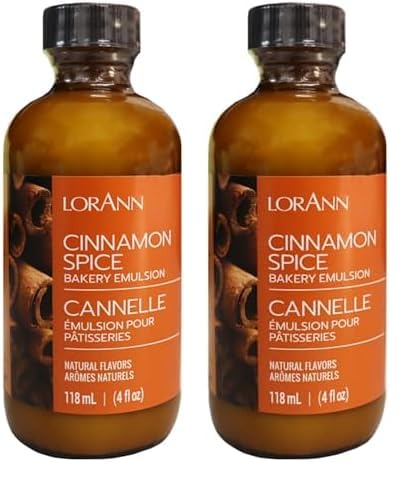 Lorann Oils Cinnamon Spice Bakery Emulsion: True Cinnamon Essence, Perfect for Enhancing Spiced Undertones in Baked Goods, Gluten-Free, Keto-Friendly, Cinnamon Extract Alternative for Your Kitchen