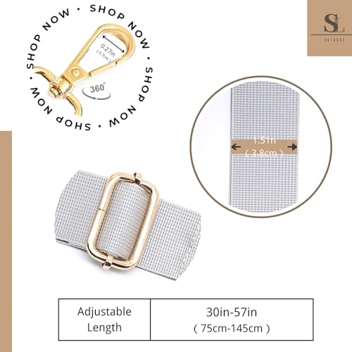 Image of S&loyoe Purse Straps Replacement Crossbody Bag Strap Adjustable Wide Guitar Straps for Handbags 1.5inch